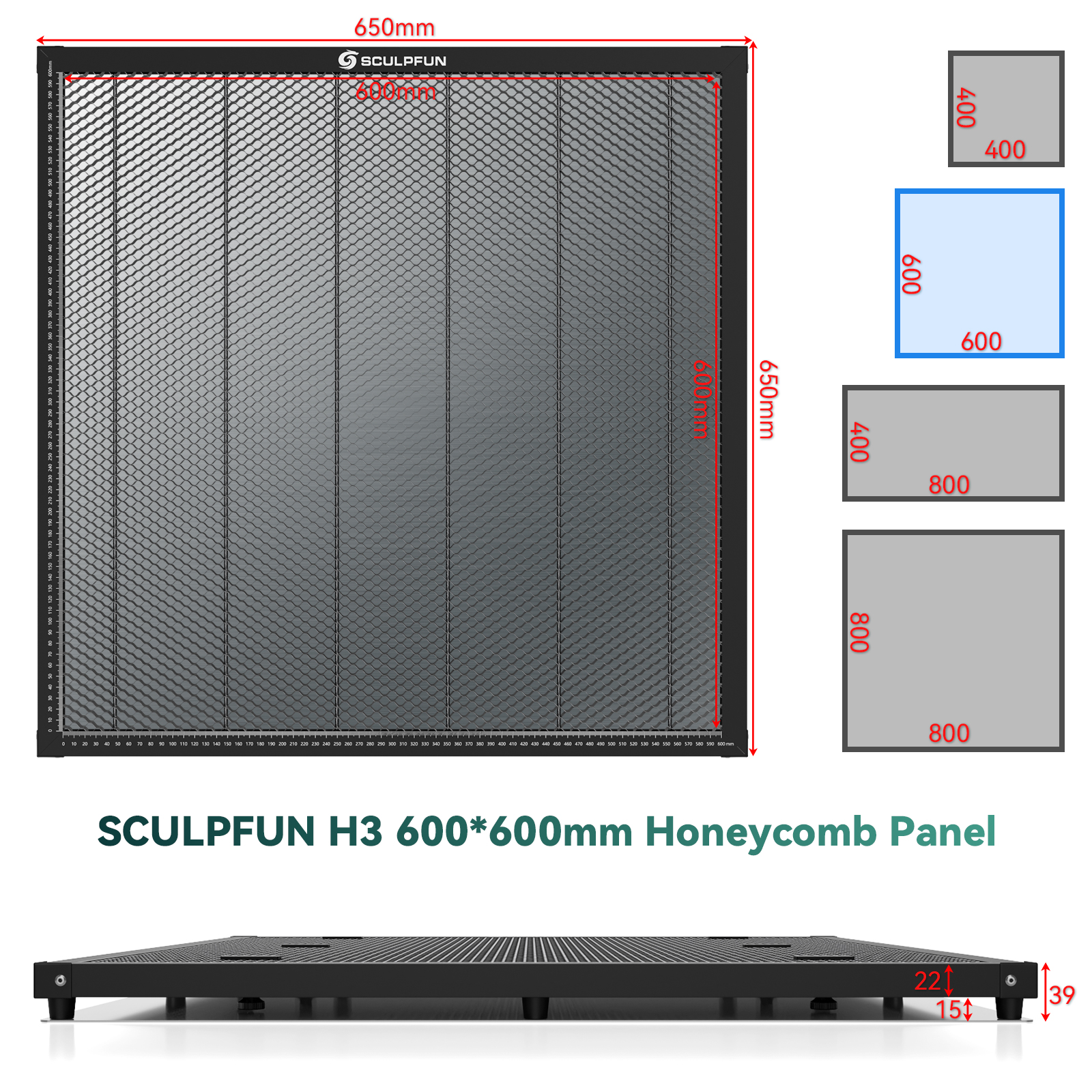 SCULPFUN-H3-600x600mm-Laser-Cut-Wabenplatte-Werkbank-Geeignet-fuumlr-Diode-CO2-Laserschneidemaschine-1985214-2